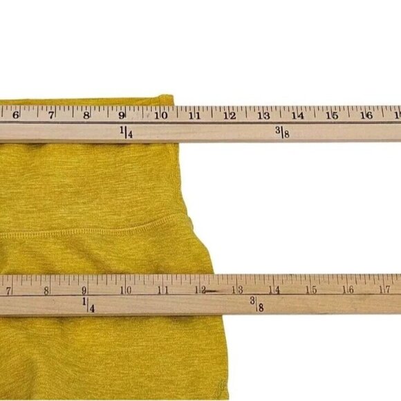 Alphalete OG Revival Leggings Yellow Women’s Size Small Mid Rise Activewear - Picture 9 of 12